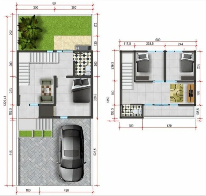 Desain Rumah 5 x 6 minimalis