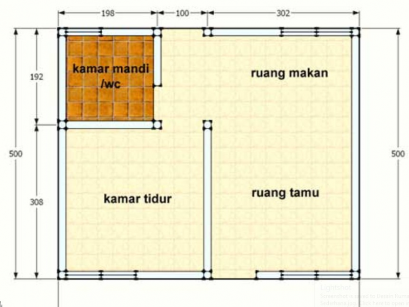 Desain Rumah 5 x 6 Simple