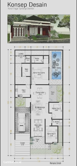 Konsep Desain Rumah 7 x 10