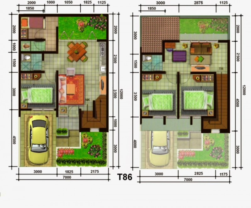 30 Gambar Desain Rumah 8 x 12 Meter Minimalis Desain id