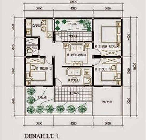 30 Inspirasi Desain Rumah 8 x 10 Meter Terbaru Desain id