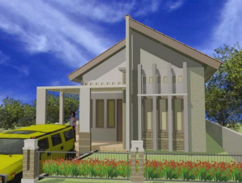 Atap rumah miring dua sisi