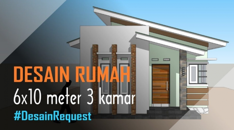 Desain Rumah 6x10 Atap Miring