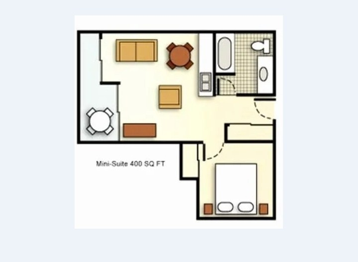 Desain rumah 6x10 dengan ruang tamu terpisah