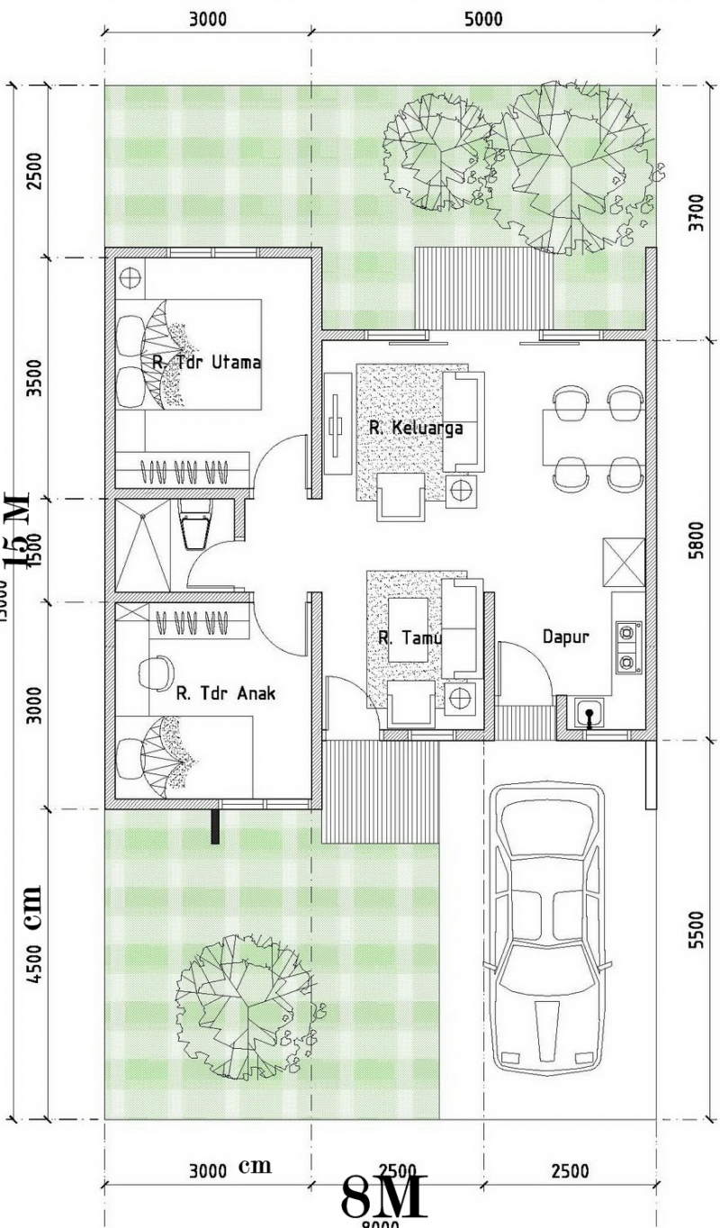 Desain Rumah 8x8 Sederhana