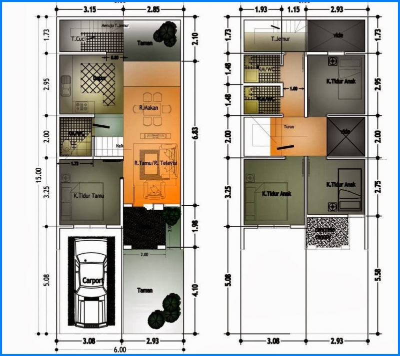 Desain Rumah 8x8 Simple