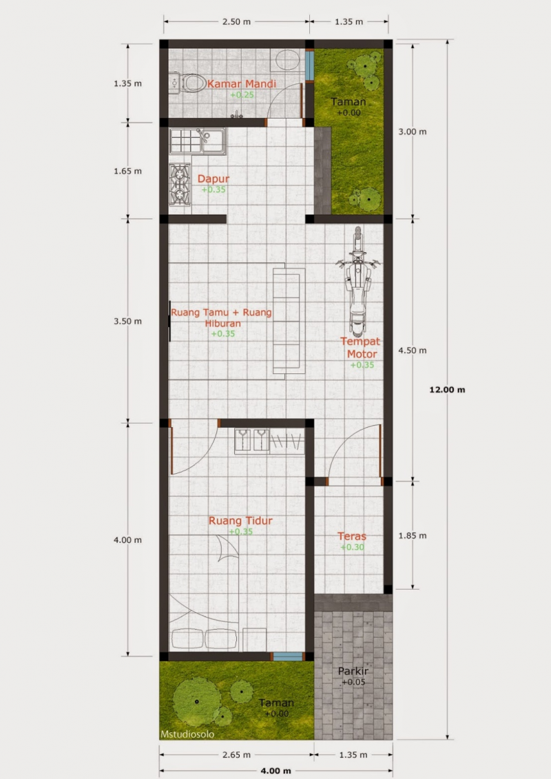 Desain Rumah Memanjang