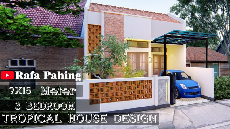 Desain Rumah 7x15 1 Lantai