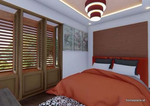 Desain Kamar Tidur Utama Untuk Rumah 8x15