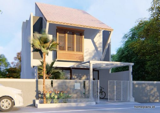 Desain rumah berlantai dua sederhana