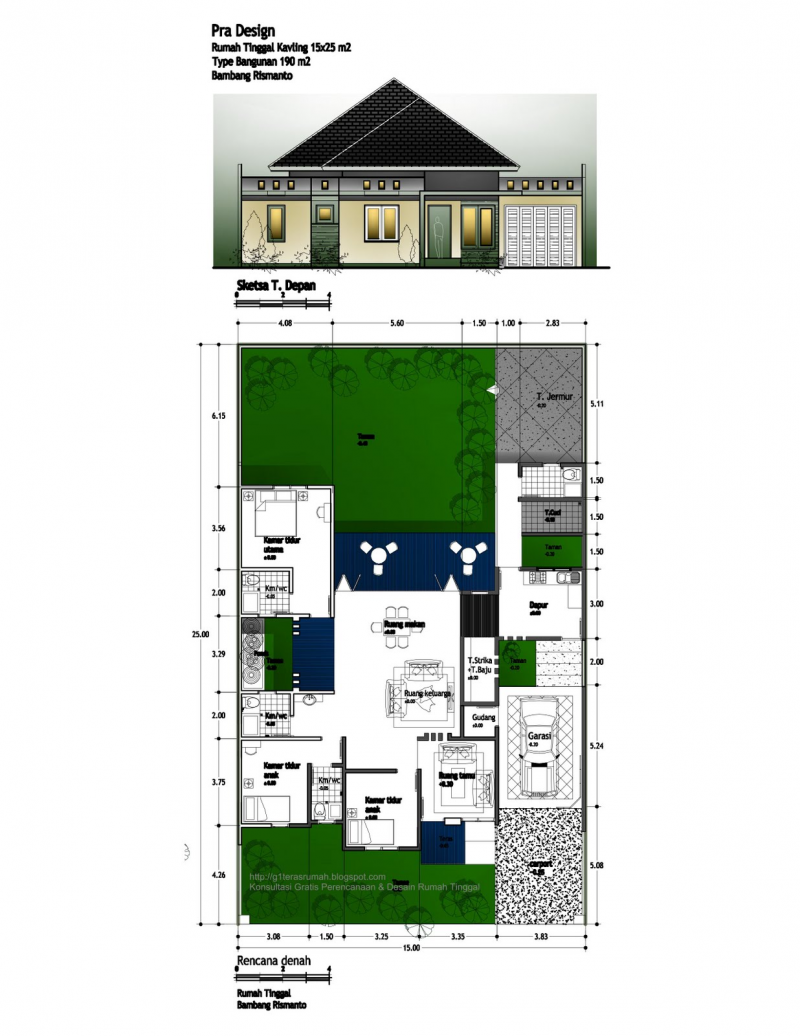 Desain Rumah 7x9 1 Lantai