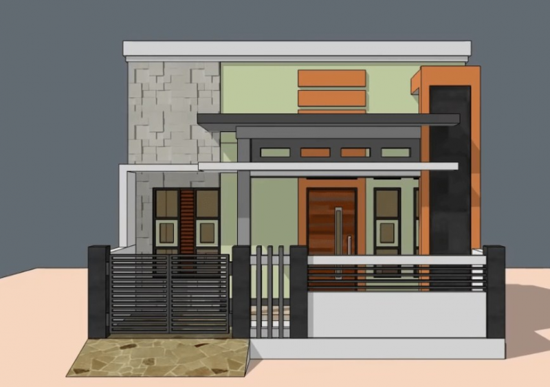 Desain rumah dengan atap datar