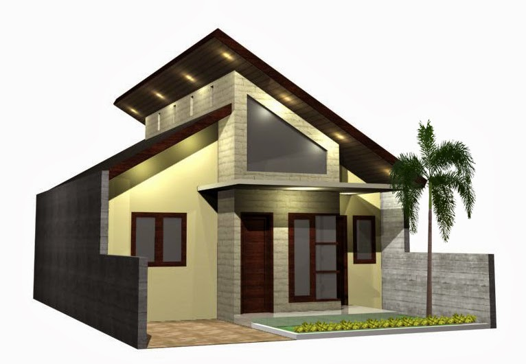 DESAIN EKSTERIOR RUMAH ATAP MIRING