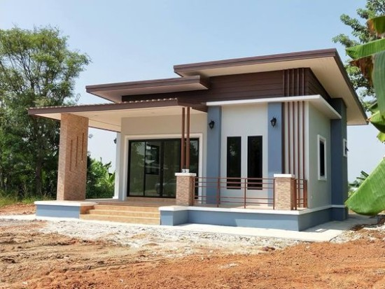 DESAIN RUMAH ATAP MIRING 1 LANTAI