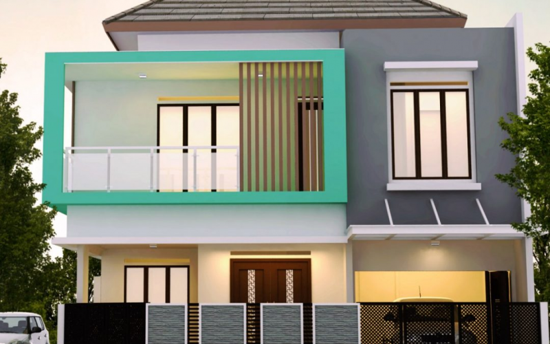 Desain minimalis 2 lantai dengan 3 kamar tidur