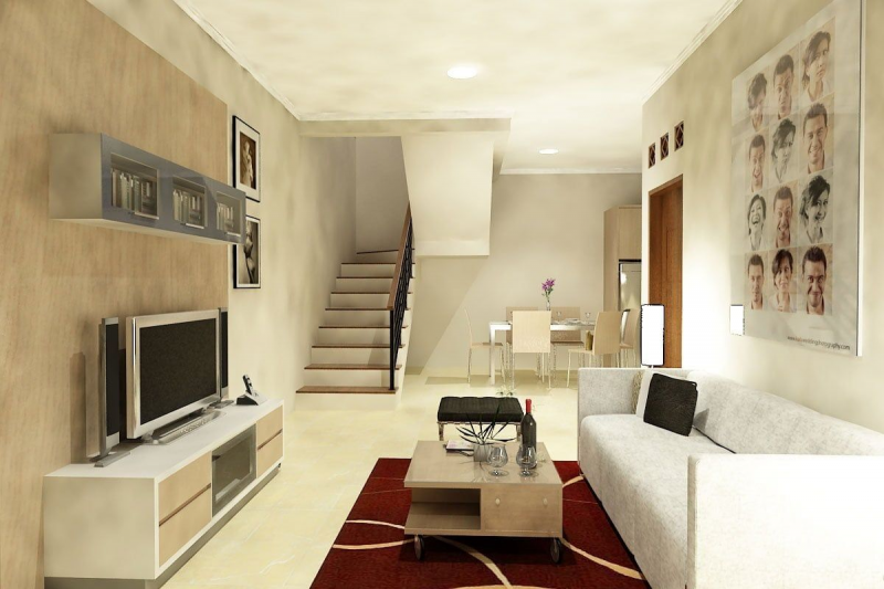 Desain Rumah 2 Lantai Terdapat 2 ruang keluarga