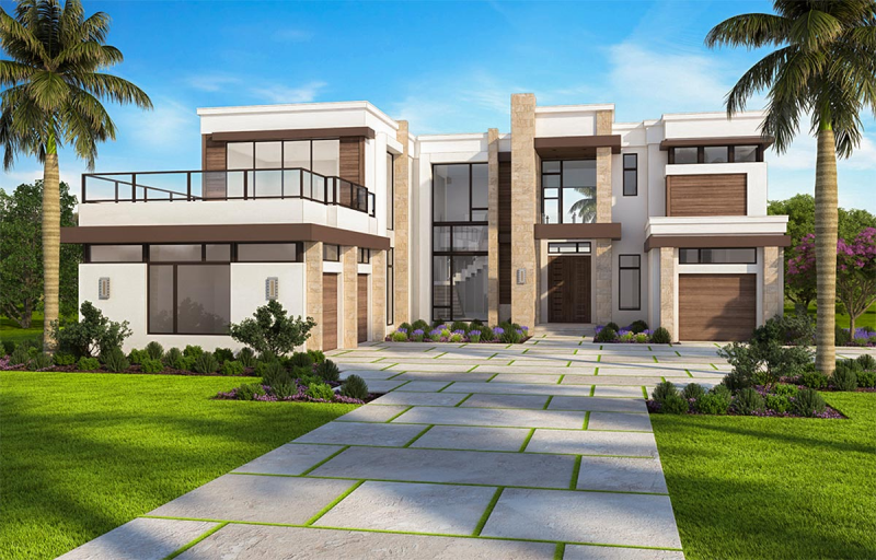 DESAIN RUMAH MINIMALIS 2 LANTAI ADA KOLAM RENANG