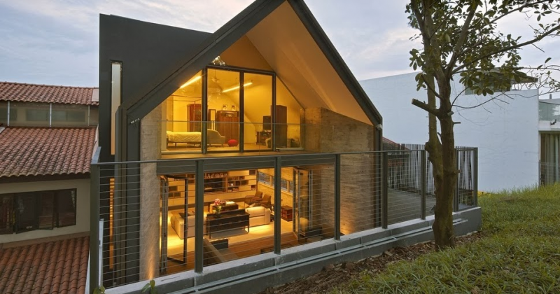 DESAIN RUMAH TINGKAT BELAKANG