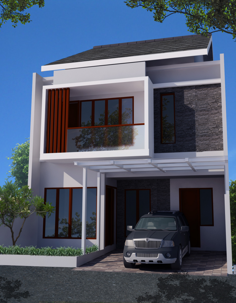 DESAIN RUMAH DUA LANTAI MEWAH