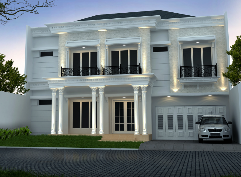 DESAIN RUMAH DUA LANTAI MINIMALIS