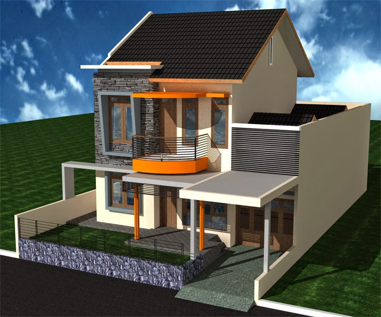 DESAIN RUMAH DUA LANTAI TERBARU