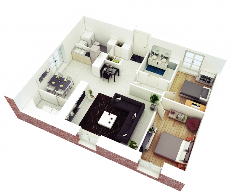 CONTOH DESAIN RUMAH MINIMALIS KAMAR 2