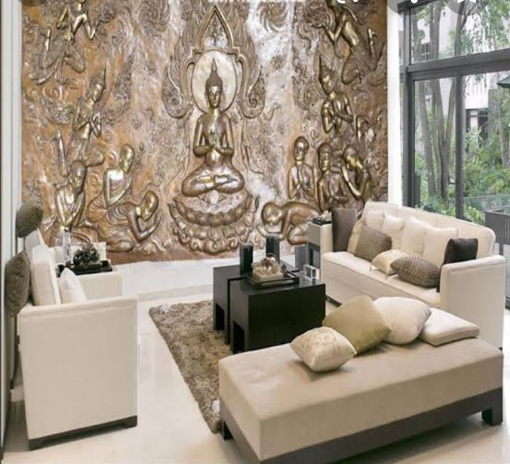 Desain Rumah Elegan Dengan Ukiran Pada Dinding