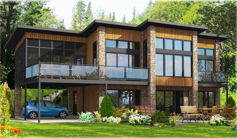 Desain Rumah 2 Lantai Terbaik Konsep Natural