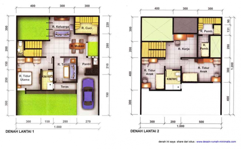 Rumah 2 Lantai 6 x 10 Konsep Natural