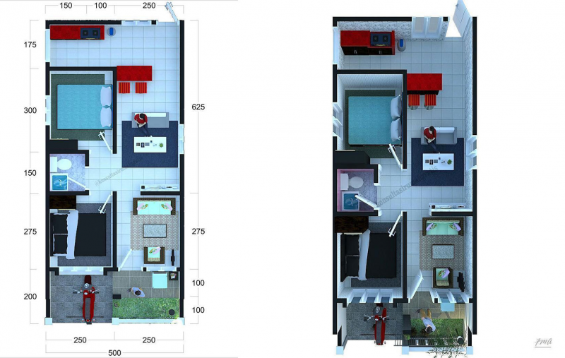 Rumah 2 Lantai 6 x 10 Minimalis Terbaru