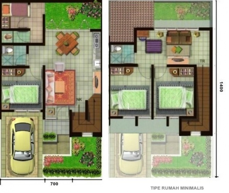 desain rumah minimalis modern 2 lantai ukuran 6x10