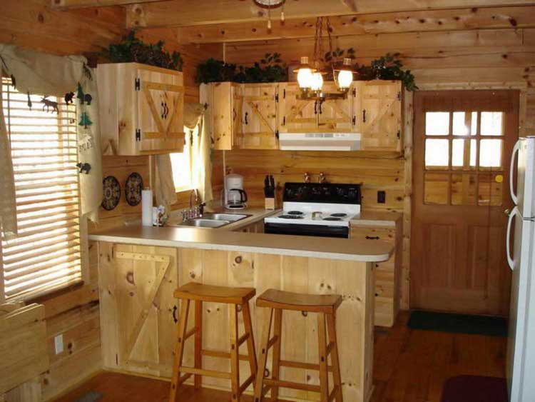 Unfurnished kayu yang unik pada kitchen set minimalis