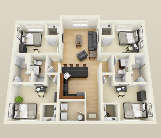 Desain Rumah 4 Kamar Dengan Desain Mewah Minimalis