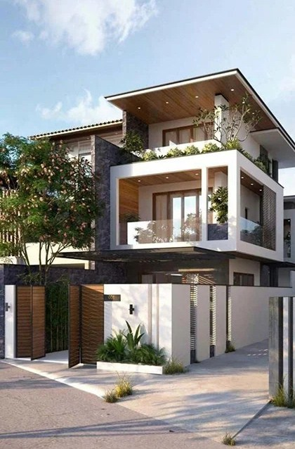 Desain Rumah 3 Lantai Gaya Tradisional