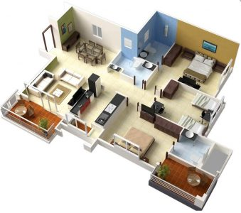 Desain rumah 3 kamar sederhana 7x9