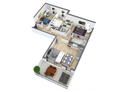 Rumah mungil 3 KT sederhana