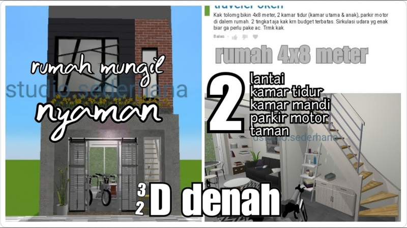Desain Rumah 4x8 Foto