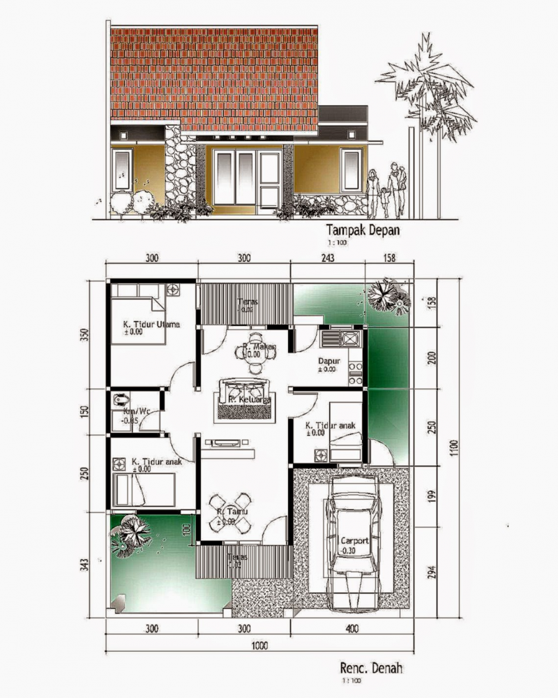 Desain Rumah 4x8 Terupdate