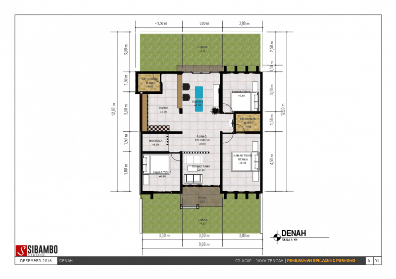 Desain Rumah 9x12 Terkini