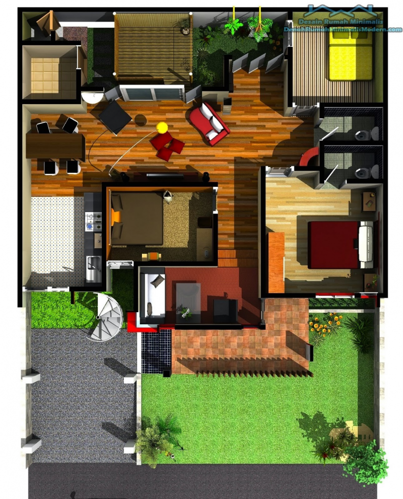 Desain Rumah 6x10 Sederhana