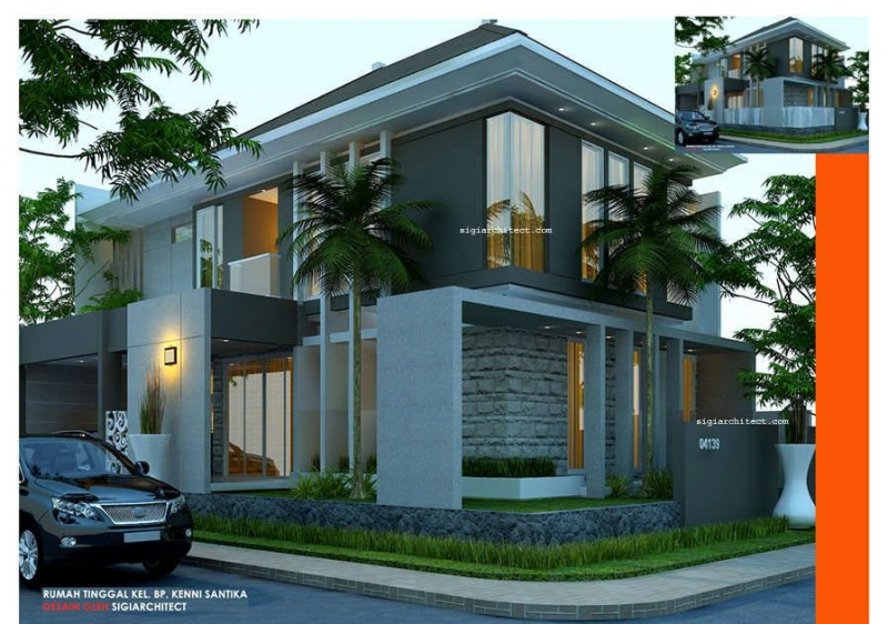 Desain Rumah 6x15 Konsep Natural