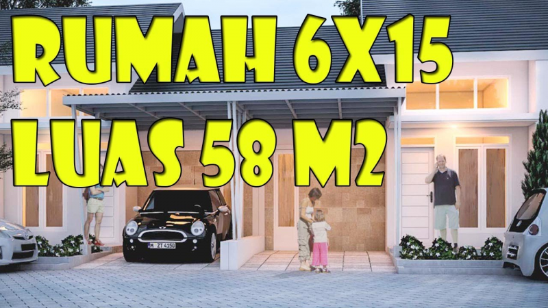Desain Rumah 6x15 Mewah
