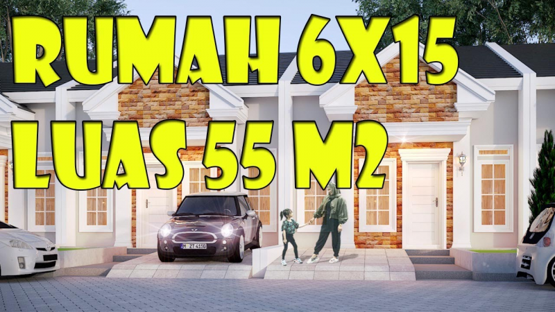 Desain Rumah 6x15 Modern