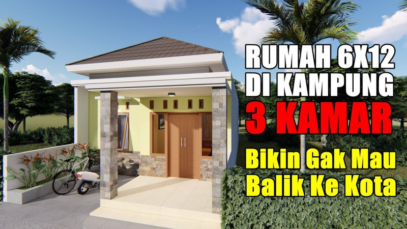Desain Rumah 6x12 Contoh