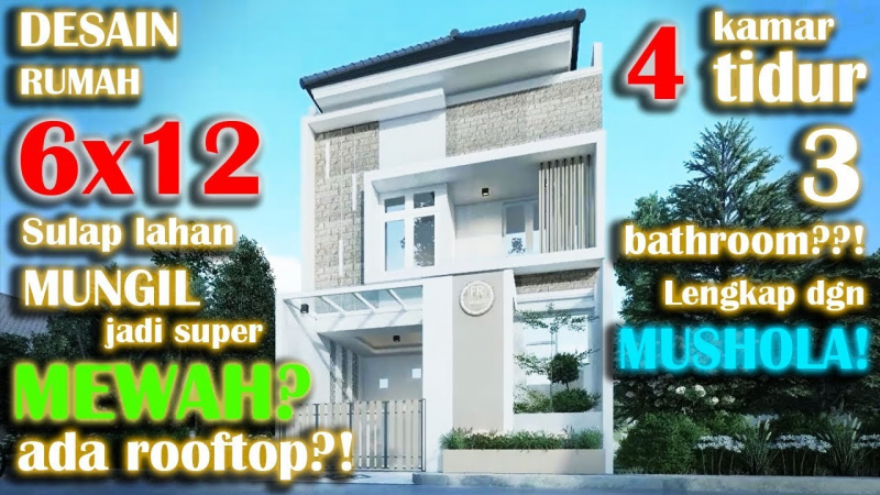 Desain Rumah 6x12 Sederhana