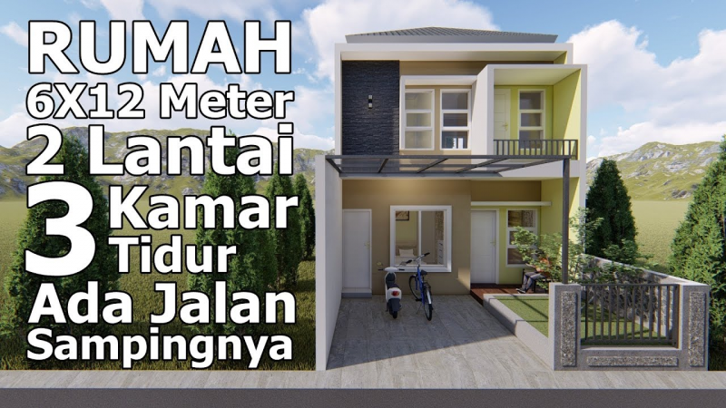 Sketsa Desain Rumah 6x12