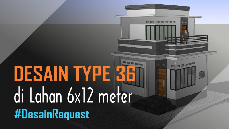 Contoh Gambar Desain Rumah 6x12 2 Lantai