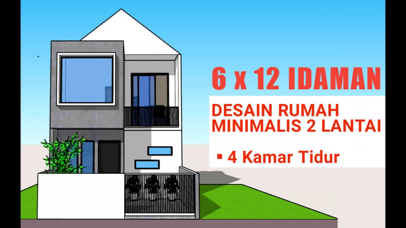 Desain Rumah 6x12 2 Lantai Modern Minimalis