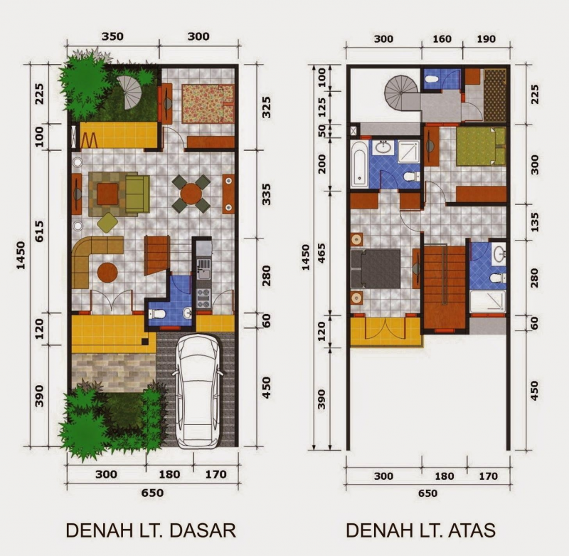Desain Rumah 6x12 2 Lantai Terkini