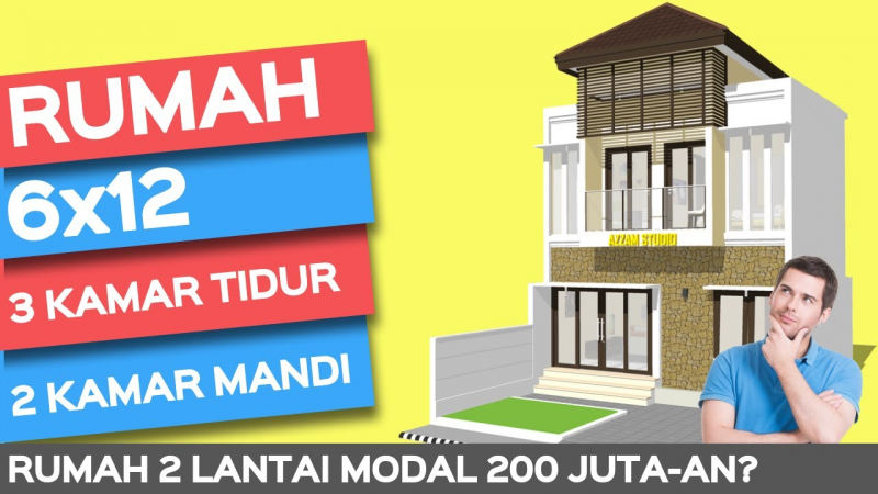 Gambaran Desain Rumah 6x12 2 Lantai